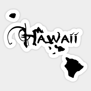 Hawaii, dream island of surfers ukulelists. Sticker